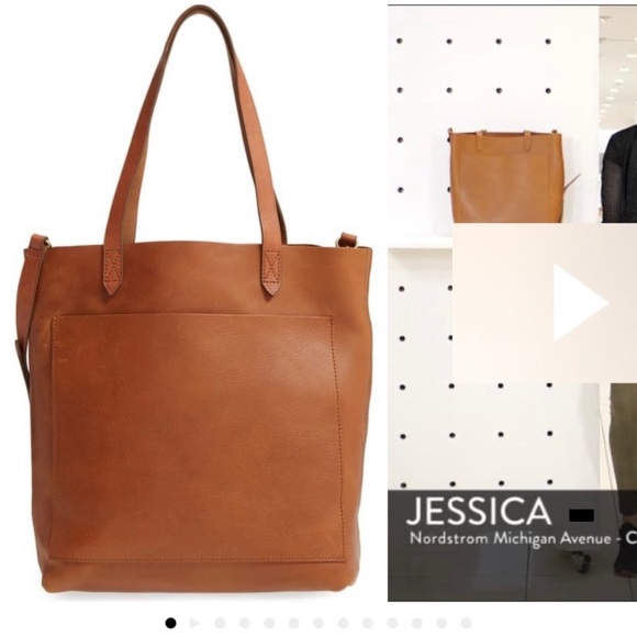 Madewell Jessica Camel leather shoulder strap tote - Picture 6 of 8